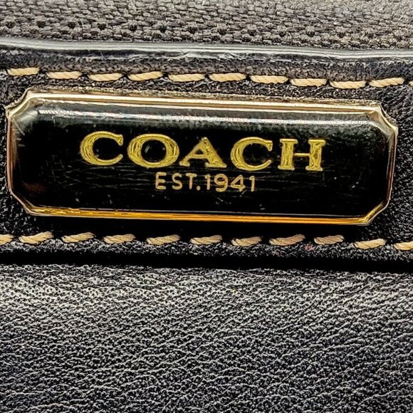 Vintage Coach Blue Black Pleated Leather Wristlet - Picture 10 of 10